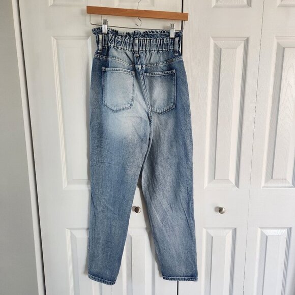 Kancan Elastic Waist Light Wash Distressed Jeans - Picture 8 of 8